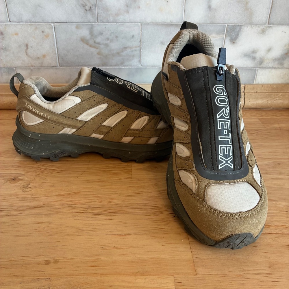Merrell Moab Speed Zip GORE-TEX Womens 9 Coyote Olive J005320 Hiking Shoes